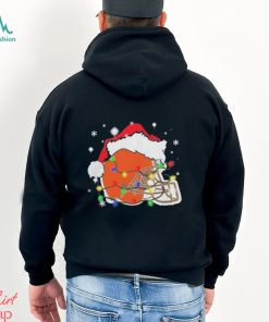 Christmas Light Santa Hat Cleveland Browns Logo Shirt