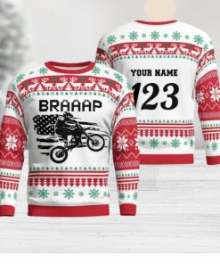 Christmas Motocross Rider 1 Custom Ugly Sweater