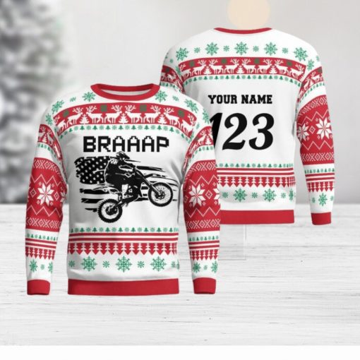 Christmas Motocross Rider 1 Custom Ugly Sweater