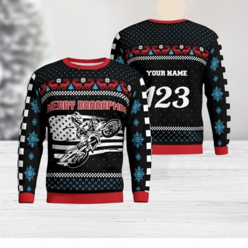 Christmas Motocross Rider 11 Custom Ugly Sweater