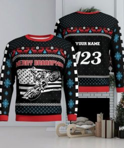 Christmas Motocross Rider 11 Custom Ugly Sweater