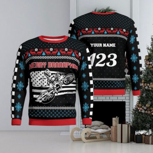 Christmas Motocross Rider 11 Custom Ugly Sweater