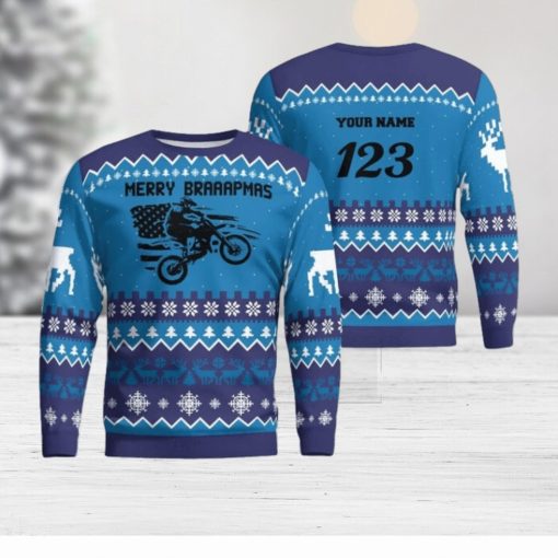 Christmas Motocross Rider 12 Custom Ugly Sweater