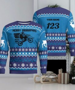 Christmas Motocross Rider 12 Custom Ugly Sweater