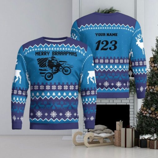 Christmas Motocross Rider 12 Custom Ugly Sweater