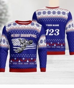 Christmas Motocross Rider 14 Custom Ugly Sweater