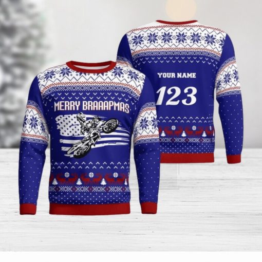 Christmas Motocross Rider 14 Custom Ugly Sweater