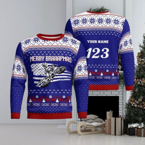 Christmas Motocross Rider 14 Custom Ugly Sweater