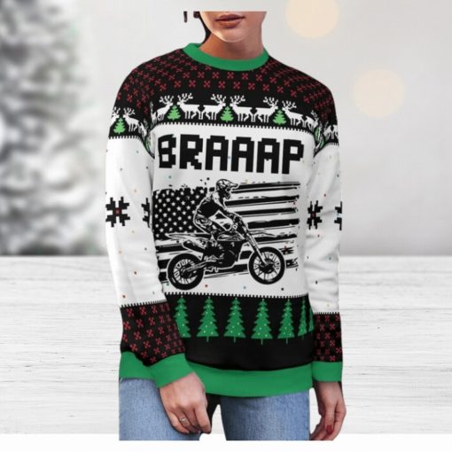 Christmas Motocross Rider 2 Custom Ugly Sweater