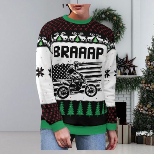 Christmas Motocross Rider 2 Custom Ugly Sweater