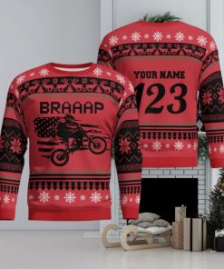 Christmas Motocross Rider 5 Custom Ugly Sweater