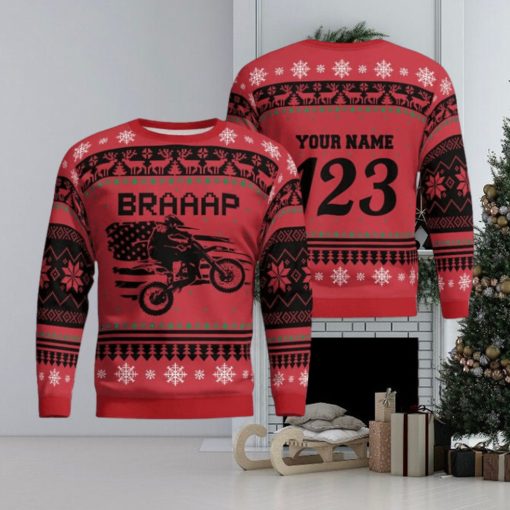 Christmas Motocross Rider 5 Custom Ugly Sweater