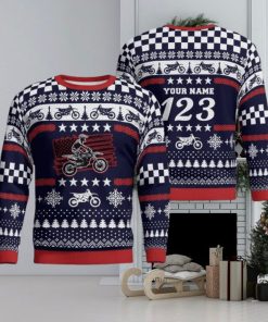 Christmas Motocross Rider 6 Custom Ugly Sweater