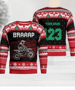 Christmas Motocross Rider 7 Custom Ugly Sweater