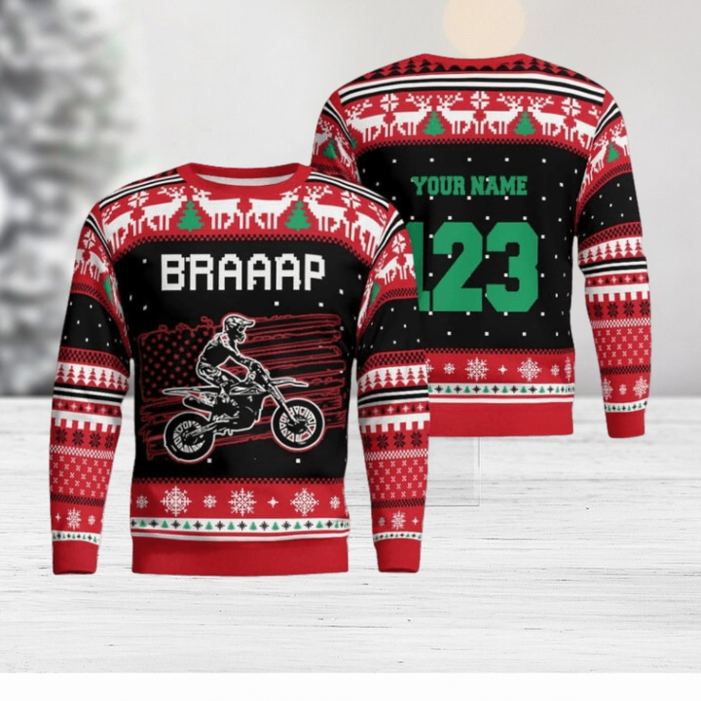 Dirt bike ugly hot sale christmas sweater