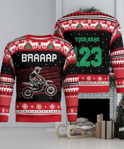 Christmas Motocross Rider 7 Custom Ugly Sweater