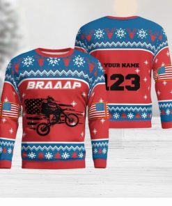 Christmas Motocross Rider 8 Custom Ugly Sweater