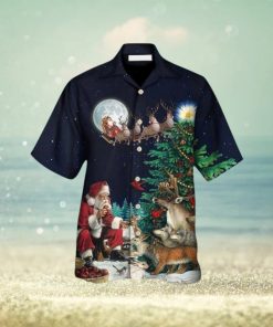 Christmas Santa Giving Christmas For Everyone Christmas Night Hawaii Shirt