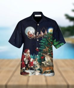 Christmas Santa Giving Christmas For Everyone Christmas Night Hawaii Shirt