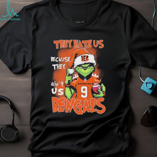 Christmas Santa Grinch They Hate Us Because Ain’t Us Cincinnati Bengals Shirt