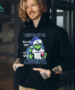 Christmas Santa Grinch They Hate Us Because Ain’t Us Dallas Cowboys Shirt