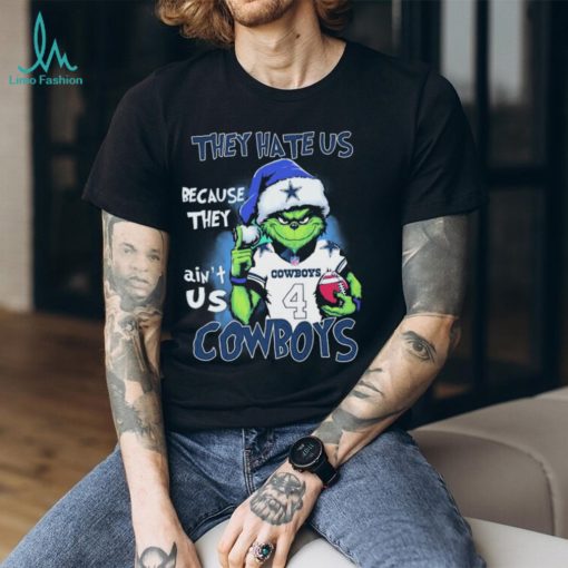 Christmas Santa Grinch They Hate Us Because Ain’t Us Dallas Cowboys Shirt