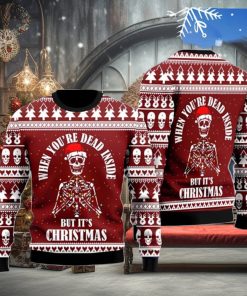 Christmas Skull Ugly Sweater For Men And Women