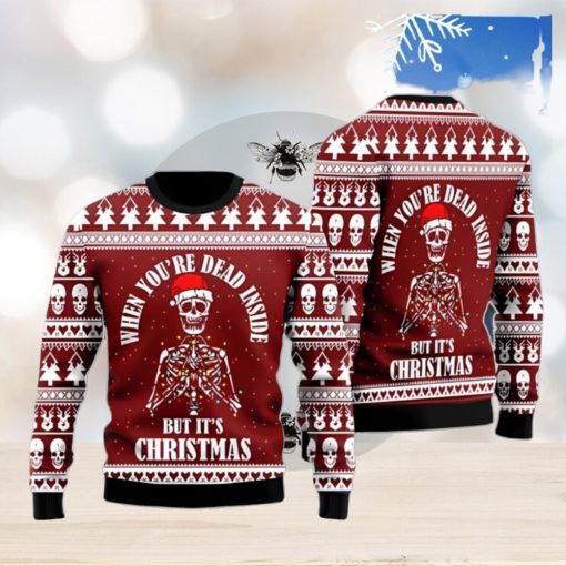 Christmas Skull Ugly Sweater For Men And Women