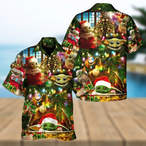 Christmas Star Wars Baby Yoda Season’s Greetings Hawaiian Shirt