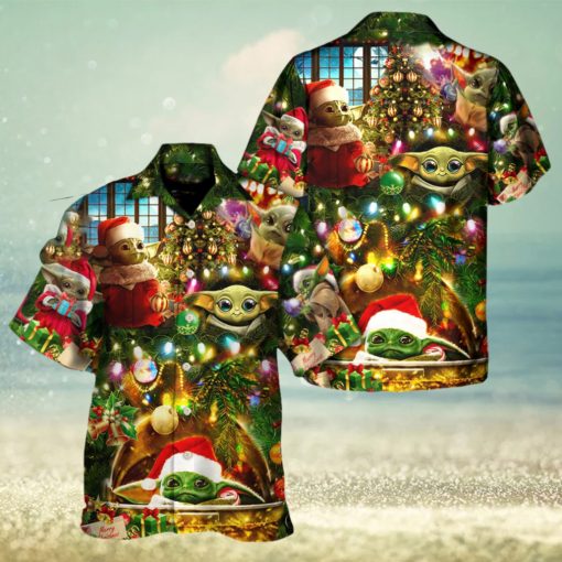 Christmas Star Wars Baby Yoda Season’s Greetings Hawaiian Shirt