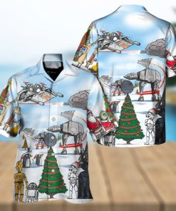 Christmas Star Wars Cartoon Christmas Funny Hawaiian Shirt