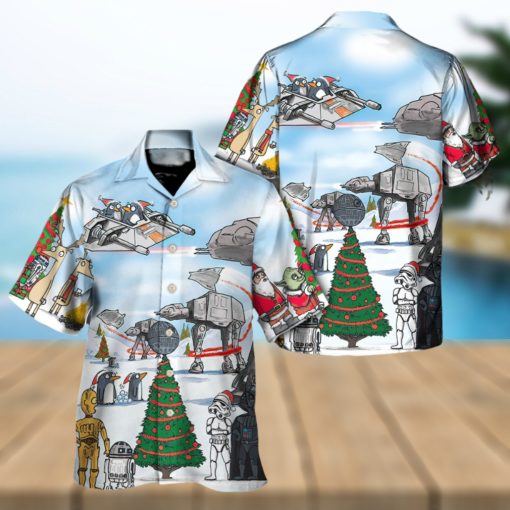 Christmas Star Wars Cartoon Christmas Funny Hawaiian Shirt