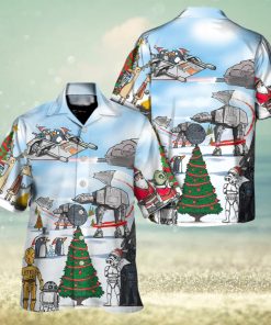 Christmas Star Wars Cartoon Christmas Funny Hawaiian Shirt