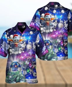 Christmas Star Wars Christmas Tree Yellow Stunning Night Hawaiian Shirt