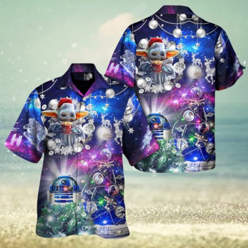 Christmas Star Wars Christmas Tree Yellow Stunning Night Hawaiian Shirt