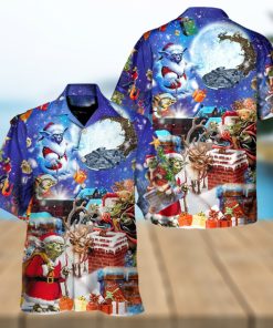 Christmas Star Wars Christmas Up On Rooftop Santa’s Busiest Night With Spaceship Hawaiian Shirt