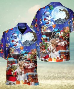 Christmas Star Wars Christmas Up On Rooftop Santa’s Busiest Night With Spaceship Hawaiian Shirt