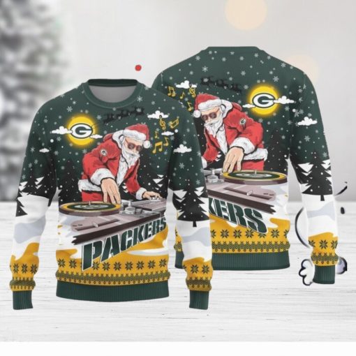 Christmas Sweater Green Bay Packers Christmas Funny DJ Santa Limited Edition 3D Sweater