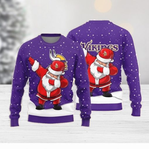 Christmas Sweater Minnesota Vikings Dab Santa Limited Edition 3D Sweater