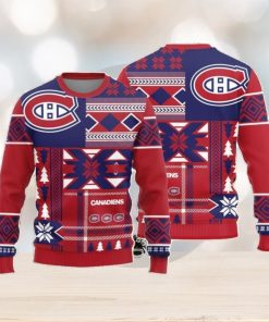 Christmas Sweater Montreal Canadiens Christmas Snowflakes Pattern Limited Edition 3D Sweater