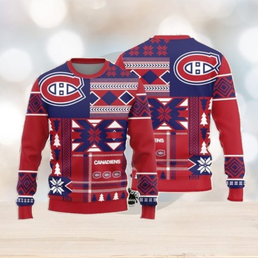 Christmas Sweater Montreal Canadiens Christmas Snowflakes Pattern Limited Edition 3D Sweater