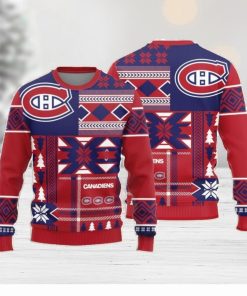 Christmas Sweater Montreal Canadiens Christmas Snowflakes Pattern Limited Edition 3D Sweater