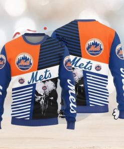 Christmas Sweater York Mets Skull Pattern Limited Edition 3D Sweater