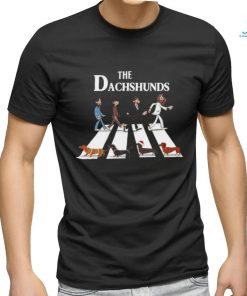 Christmas The Dachshunds Walking On The Street Shirt