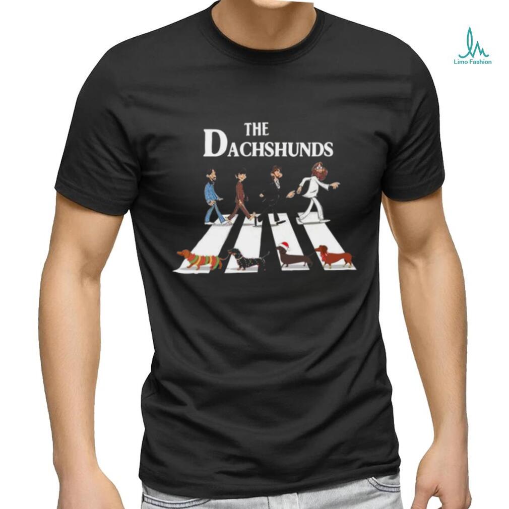 Christmas The Dachshunds Walking On The Street Shirt Christmas The Dachshunds Walking On The Street Shirt