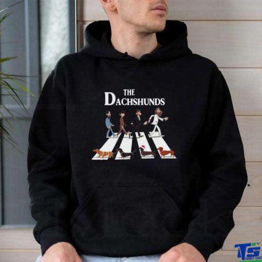 Christmas The Dachshunds Walking On The Street Shirt