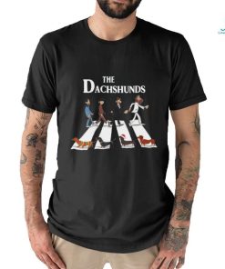 Christmas The Dachshunds Walking On The Street Shirt