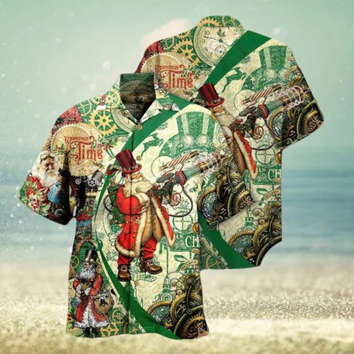 Christmas Time Steampunk Santa Clause Hawaiian Shirt