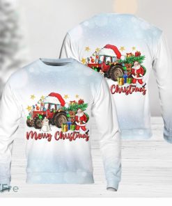 Christmas Tractor With Santa And Snowman Christmas Sweater