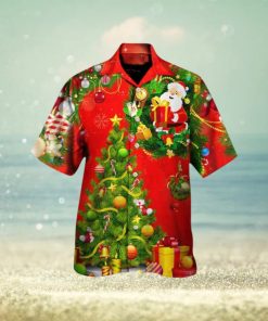 Christmas Tree Red Hawaiian Shirt